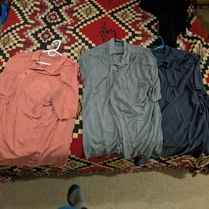 L.L Bean Men's Casual Polo Set - Coral, Gray, and Navy